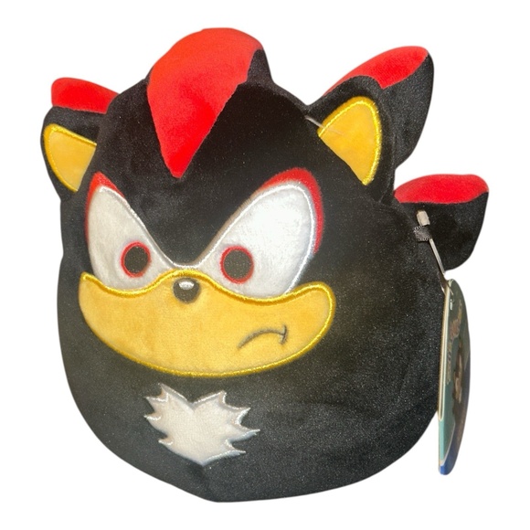 Squishmallows Sonic the Hedgehog Shadow 8” Metallic Black Plush Stuffed Doll NEW - Picture 1 of 4